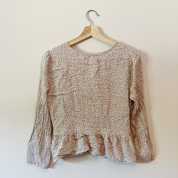 Ichi Atelier Rêve Floral Print Cream Button Down Blouse - Picture 2 of 5